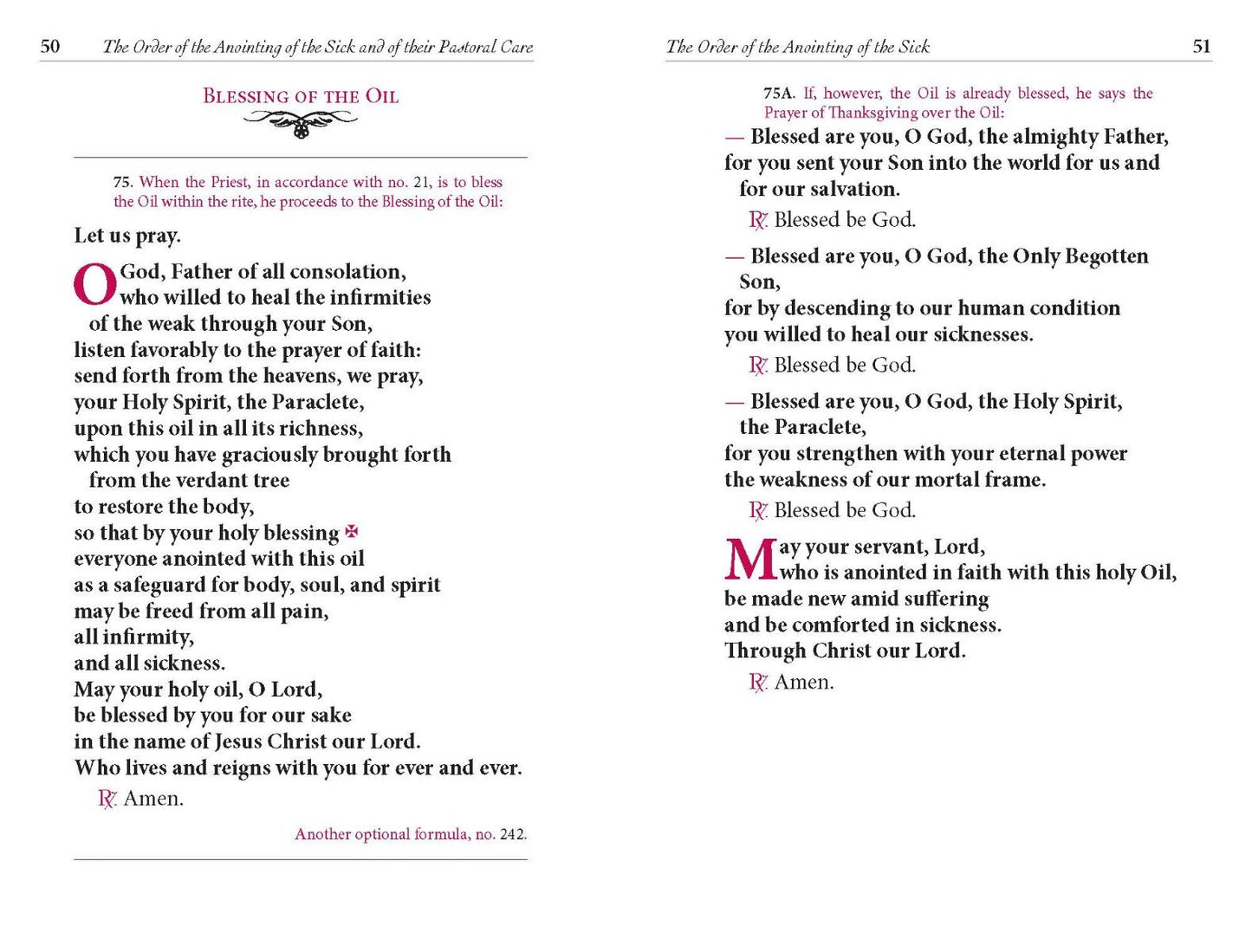 Order of the Anointing of the Sick and of their Pastoral Care - Small