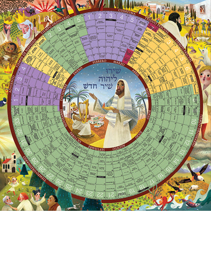 Calendario litúrgico Año de Gracia 2027, póster laminado, 26 x 26