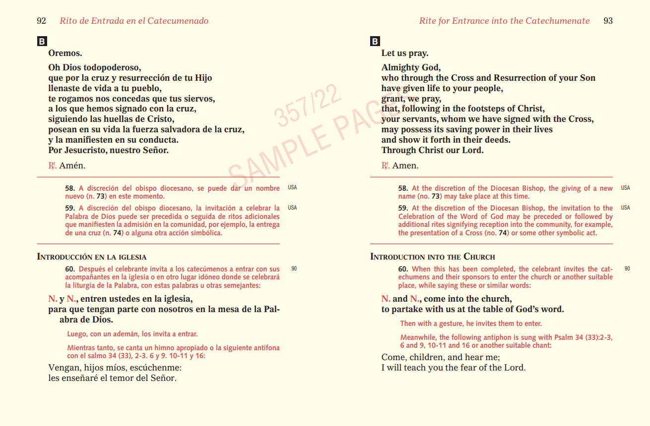 Order of Christian Initiation of Adults / Ritual de la Iniciación cristiana de adultos (pre-order)