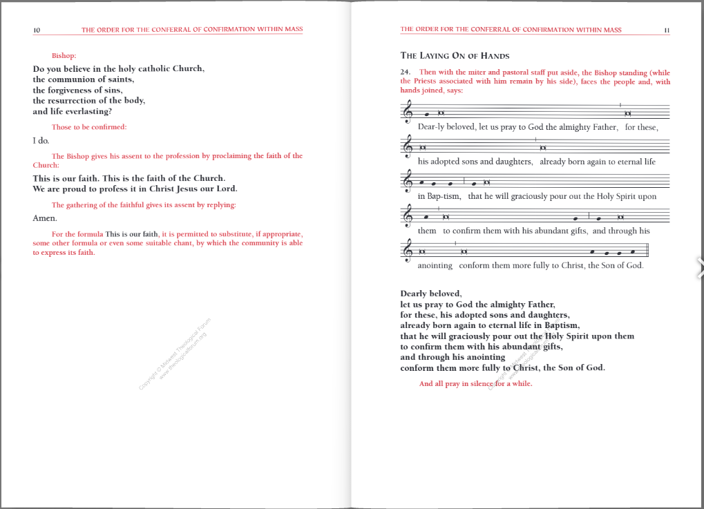 Order of Confirmation