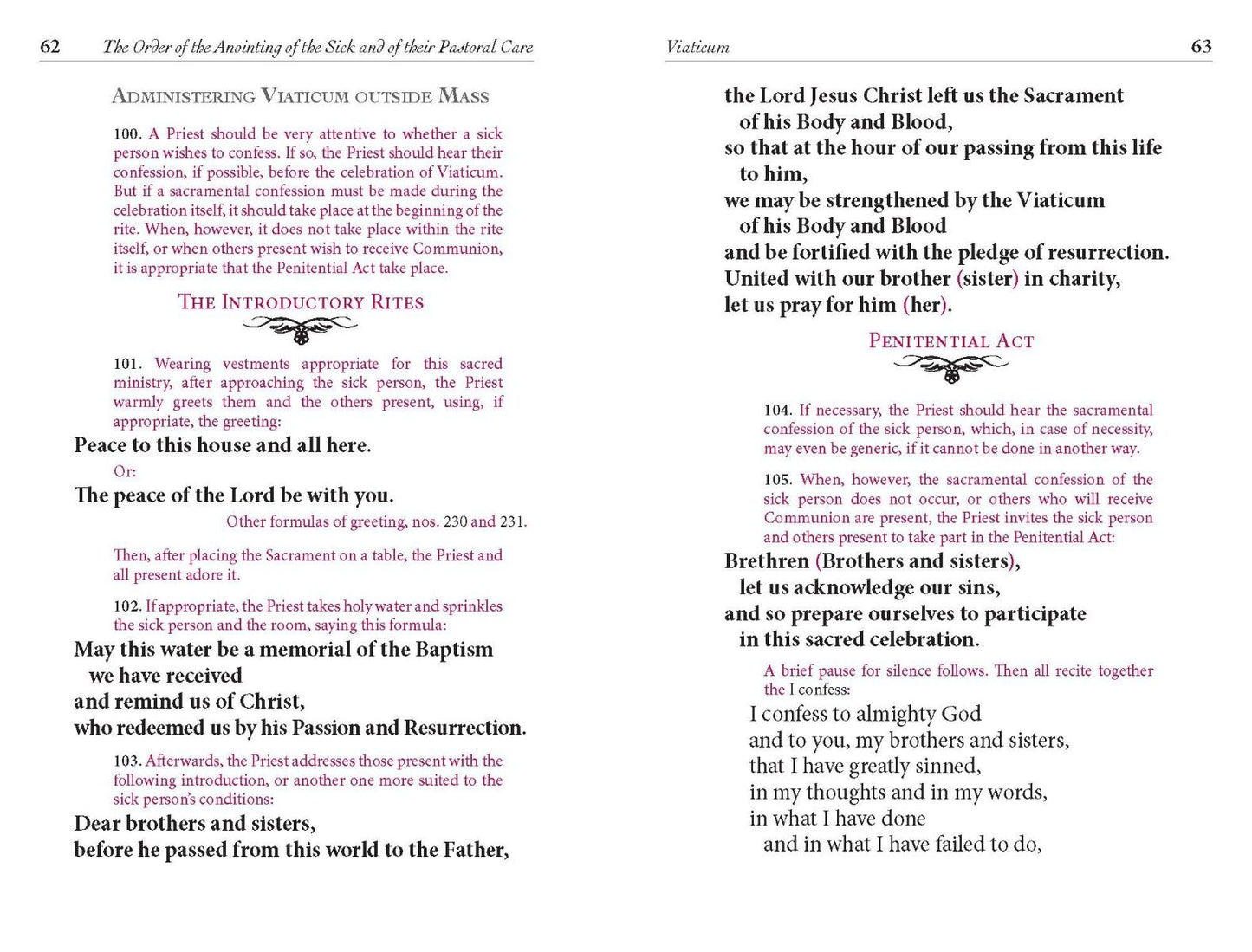 Order of the Anointing of the Sick and of their Pastoral Care - Small
